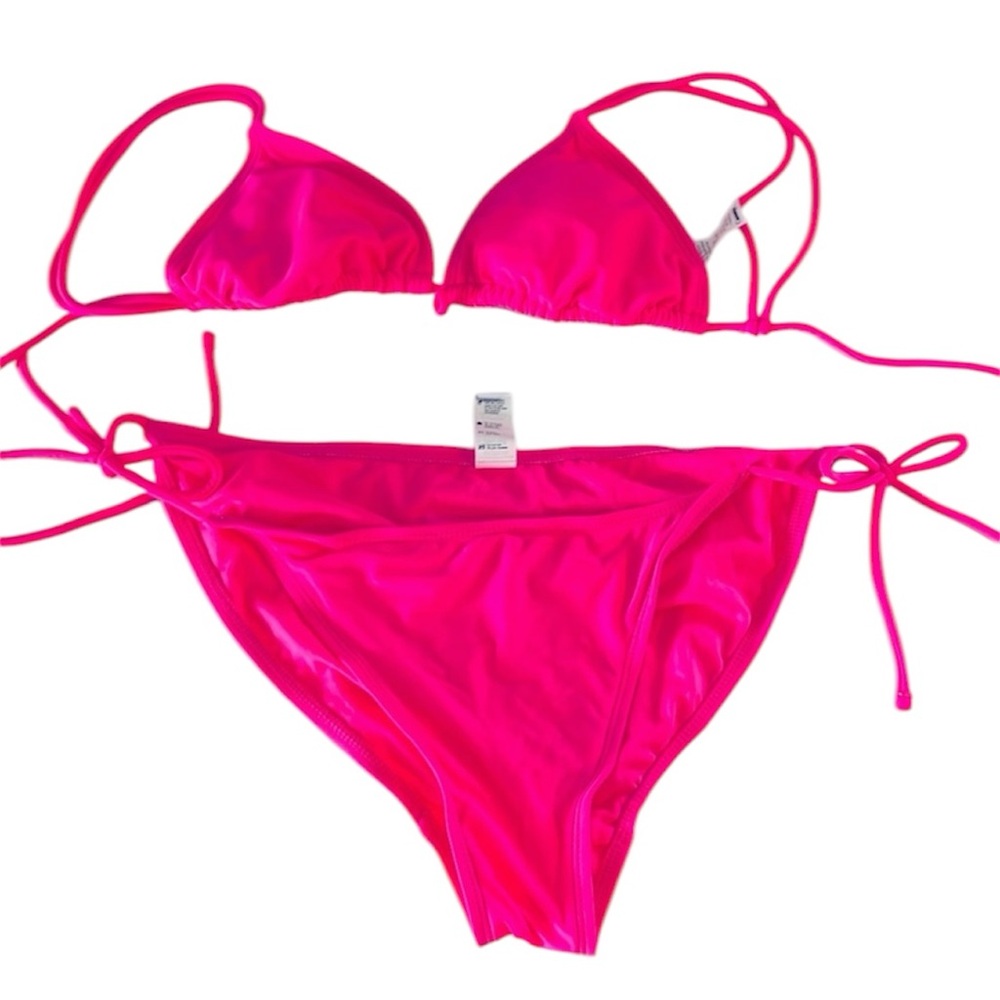 Brand New George Hot Pink Spaghetti Strap Bikini